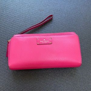 Kate Spade hot pink wrist wallet